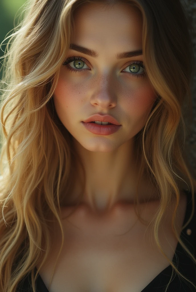 (((ultra-realistic))), (artistic realization), (Ultra-detailed face and eyes: 1.4), 1 girl full length, (blonde) , (naked) , (thick tousled hair), detailed eyes, (large detailed lips) , draw up, (Small natural breasts). (( there are a lot of sakura flowers around, Close-up, close to the camera)), Gloomy atmosphere of the frame, (ultra detailed)