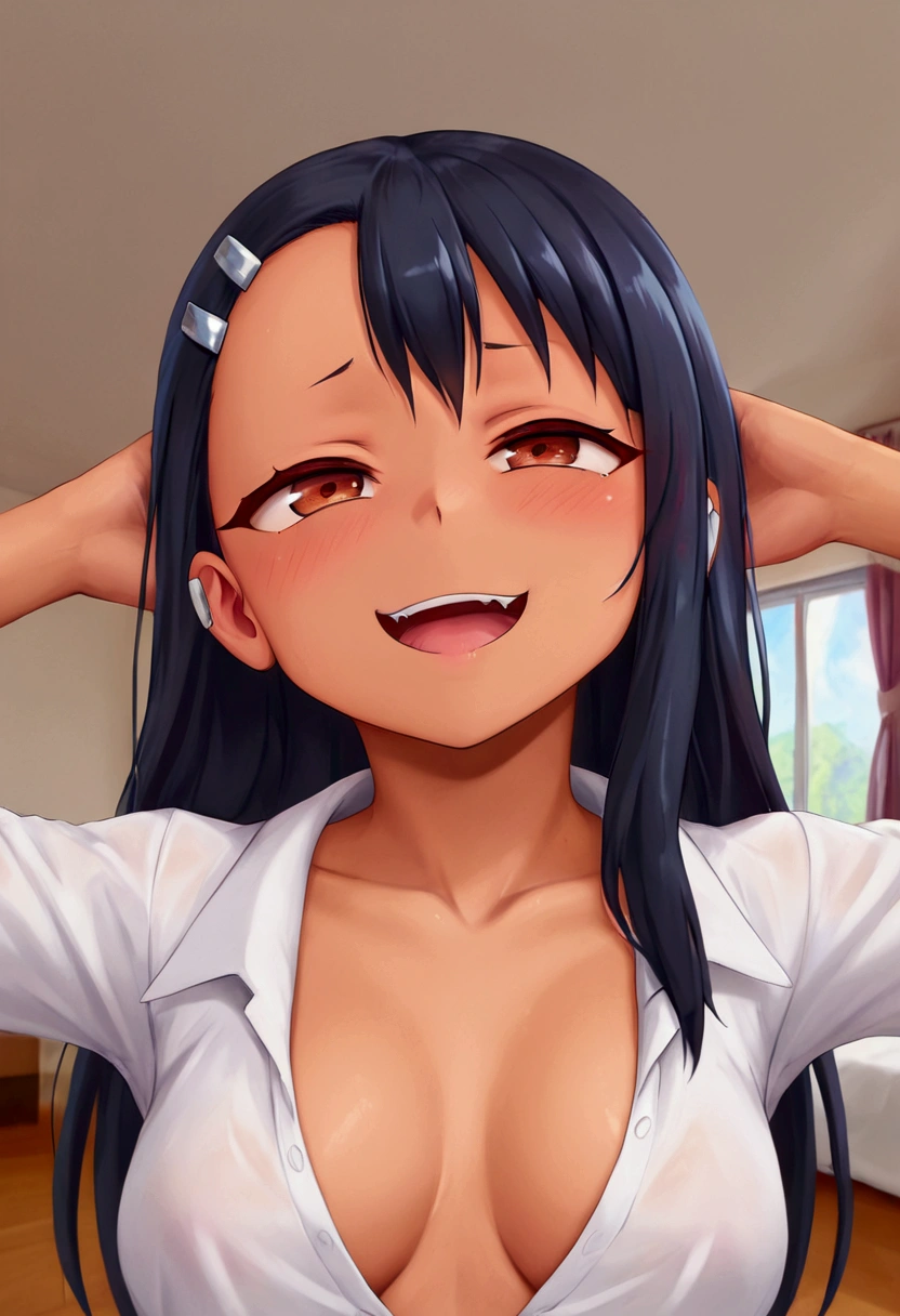 (best qualityer, work of art),sexually,  erotic, 18+, NSFW, 1 girl, 1 , nagatoro hayase , 4k image quality 