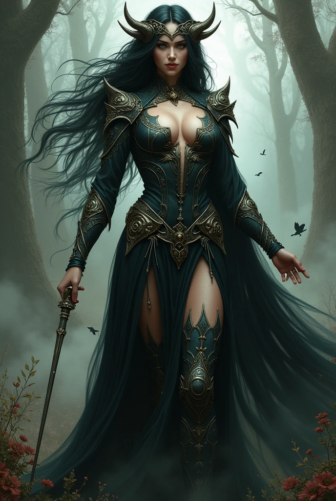 fallenfairy, beautiful girl, sexy, in the night forest,