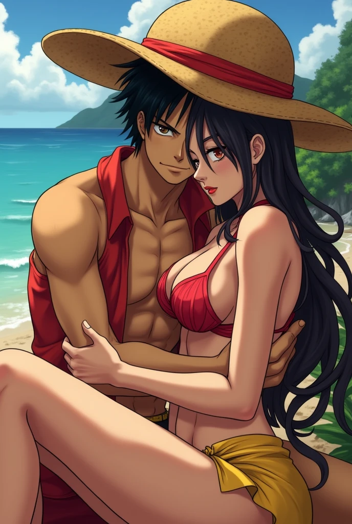 Hancock having intense sex with Luffy