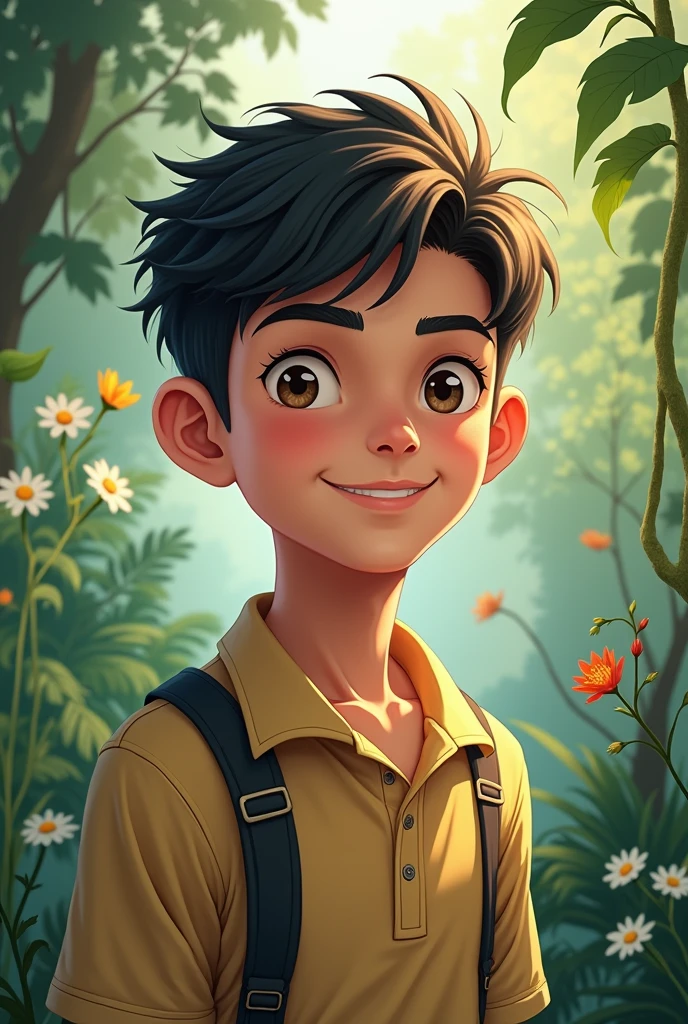 imagem menino 6 anos idade, cabelos pretos, roupa azul, sneaker, mochila escolar, observa sabia coruja, numa cidade feliz das letras, Bela, Arte infantil em Artstation, mobile game art, arte digital detalhada bonito,
illustration of children's books, painting digital adorable, arte de fundo, colorful kids book illustration,
illustration for children, illustration of children's books, 2d illustration, 2d illustration, 2d matte illustration,
a beautiful artwork illustration, pintura digital dos desenhos animados, (master part, melhor qualidade, alta qualidade:1.4),
(master part, qualidade superior, melhor qualidade, Beautiful and Aesthetic:1.2), extremamente detalhado, Colouring,
mais alto detalhado em ultra detalhado,(melhor qualidade:0.8),