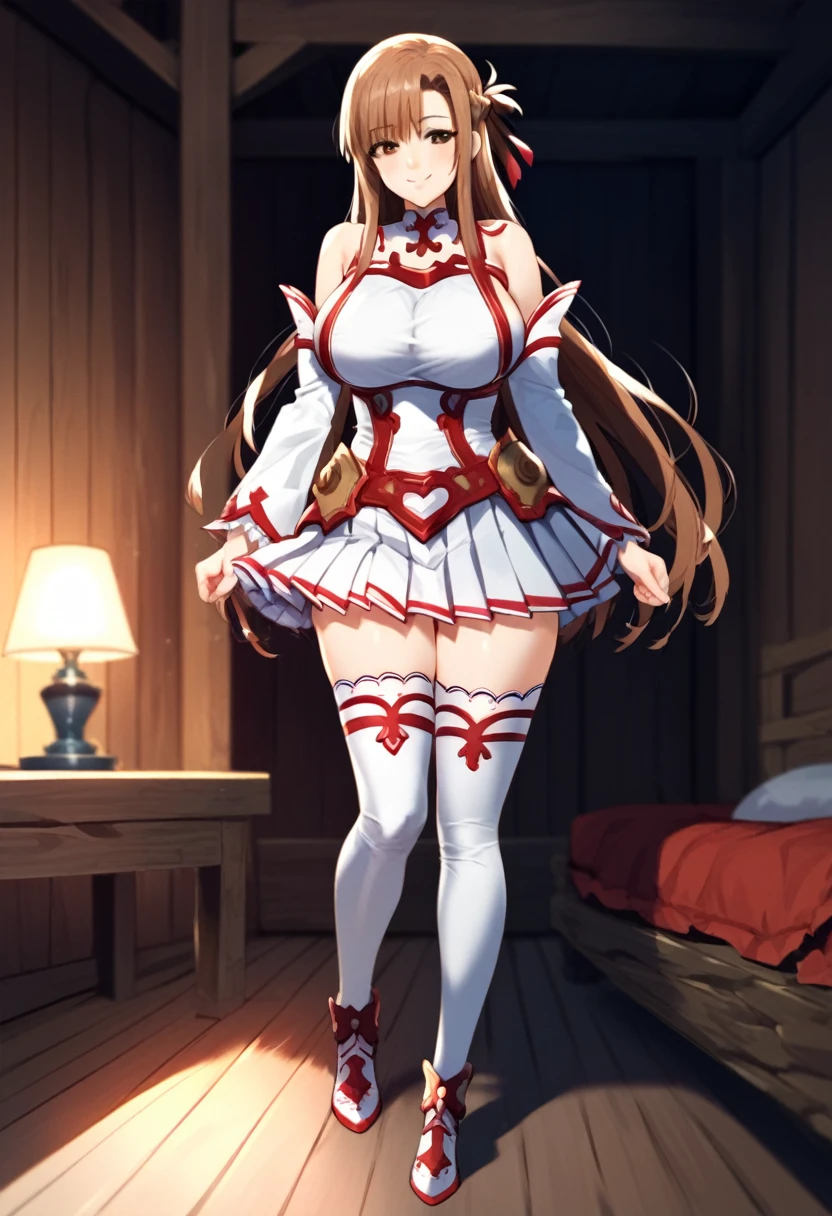 highest quality,best quality,1girl,1uncle,((big breasts:1.3)),closed mouth,orgasm,blush, sweat,Nanoha Takamachi,takamati nanoha,((long hair,straight hair:1.3)),((miko:1.3)),red hakama,mini skirt,panty shot,upskirt,lift skirt,white panties,lace panties,white thighhighs,shrine