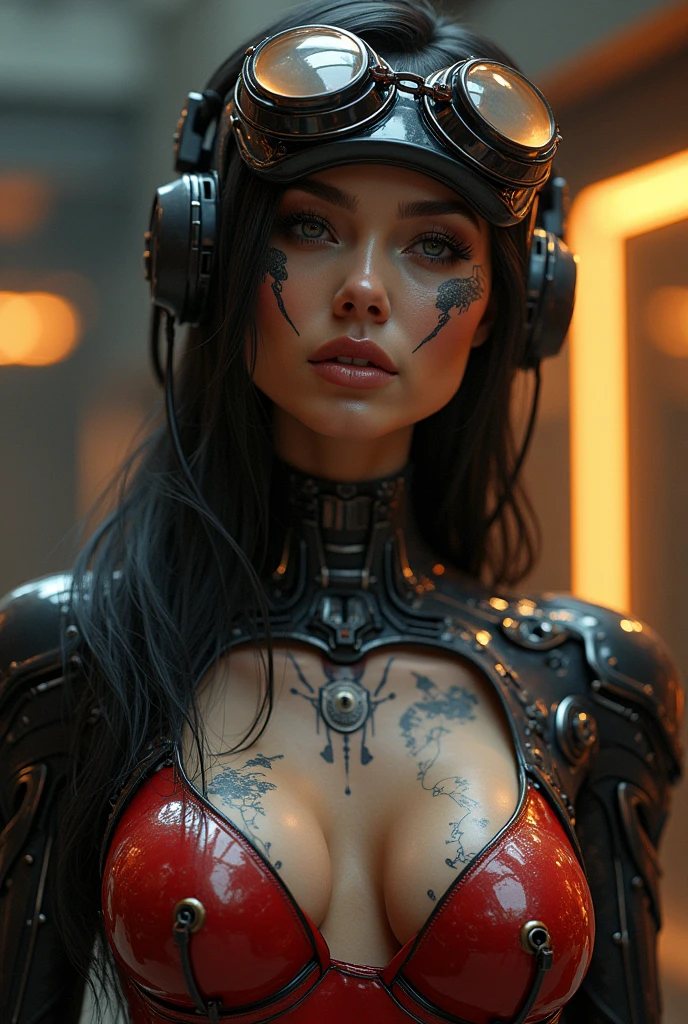 full body painting of woman, face, nude, huge breasts, complex, mechanical, robotic, cyberpunk, weapon, scifi, star wars, very detailed, neon, laser, (intricate details), hdr, (intricate details, hyperdetailed:1.2), studio lighting, cinematic shot, centered, hyper realistic, insane fine details, Extremely sharp lines <lora:insanobot:1>