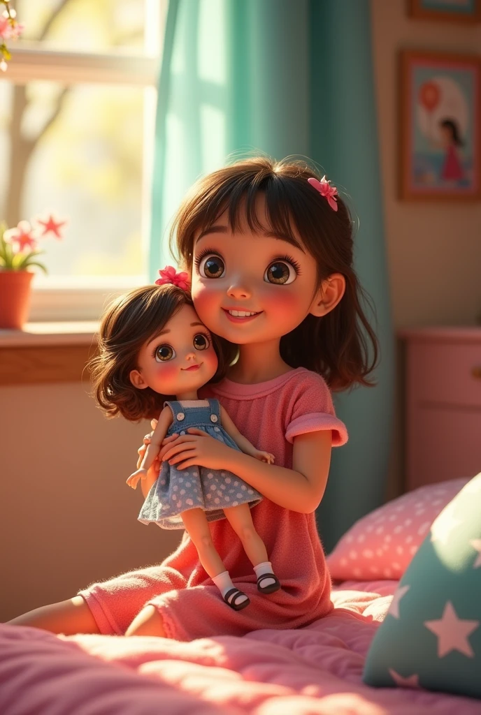 a young girl sleeping on her mother's lap, detailed facial features, beautiful detailed eyes, beautiful detailed lips, extremely detailed eyes and face, long eyelashes, tender embrace, soft lighting, warm color tones, (best quality,4k,8k,highres,masterpiece:1.2),ultra-detailed,(realistic,photorealistic,photo-realistic:1.37),portrait,painting,natural light
