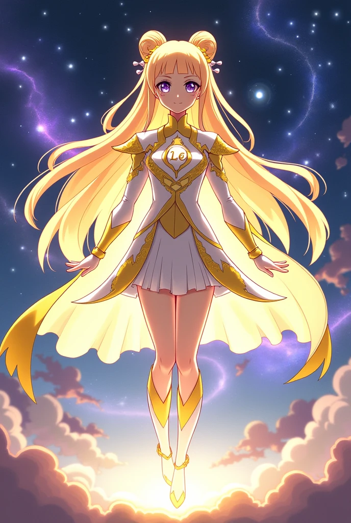 Go-Woman has white clothes and yellow hair and she is very fast. SPARKLE; GLITTER