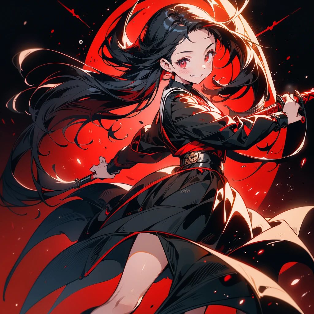8k, Highest quality, Manga style, View your viewers, Intricate details,One person, Nakiri Ayame, ２Demon horns in the book, Multicolored Hair, Long Hair, Red eyes, Gray Hair, Red high leg,