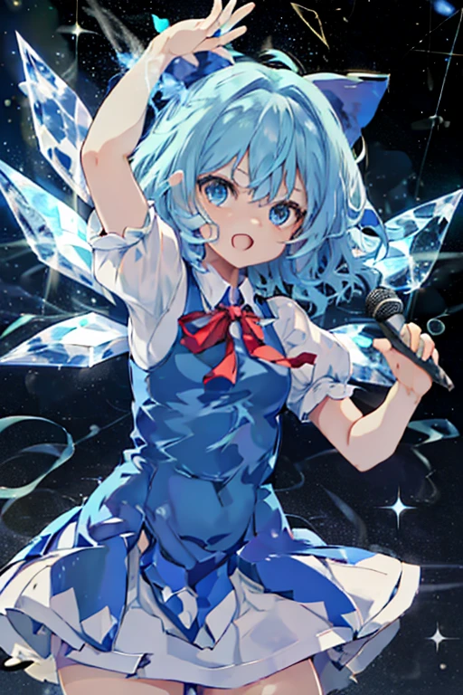 I am the strongest Cirno　Cirno and friends are singing karaoke　Meteor Shower　Karaoke Box　Stars Shining　Shooting Star　　Karaoke Boxにいます　illumination　ペルセウス座Meteor Shower　　My breasts are small　Clothes are default