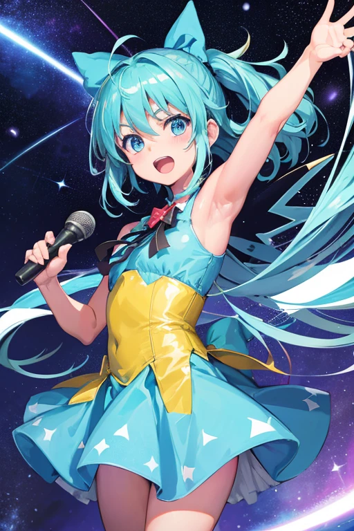 I am the strongest Cirno　Cirno and friends are singing karaoke　Meteor Shower　Karaoke Box　Stars Shining　Shooting Star　　Karaoke Boxにいます　It&#39;s indoors　illumination　ペルセウス座Meteor Shower　　My breasts are small　Clothes are default