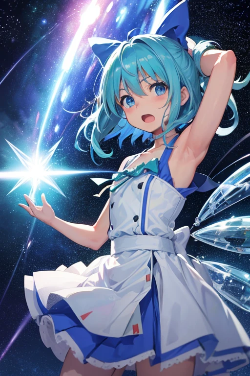 I am the strongest Cirno　Cirno and friends are singing karaoke　Meteor Shower　Karaoke Box　Stars Shining　Shooting Star　　Karaoke Boxにいます　It&#39;s indoors　illumination　ペルセウス座Meteor Shower　　My breasts are small　Clothes are default