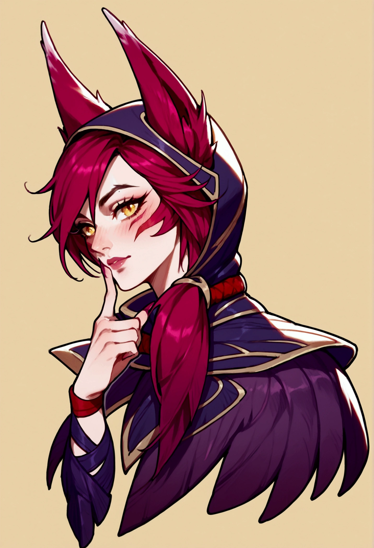 score_9, score_8_up, score_7_up, Xayah (league of legends), Rakan (league of legends), 1 girl, 1 boy, yellow eyes, full body, squinty eyes, long eyelashes, pretty faces, love