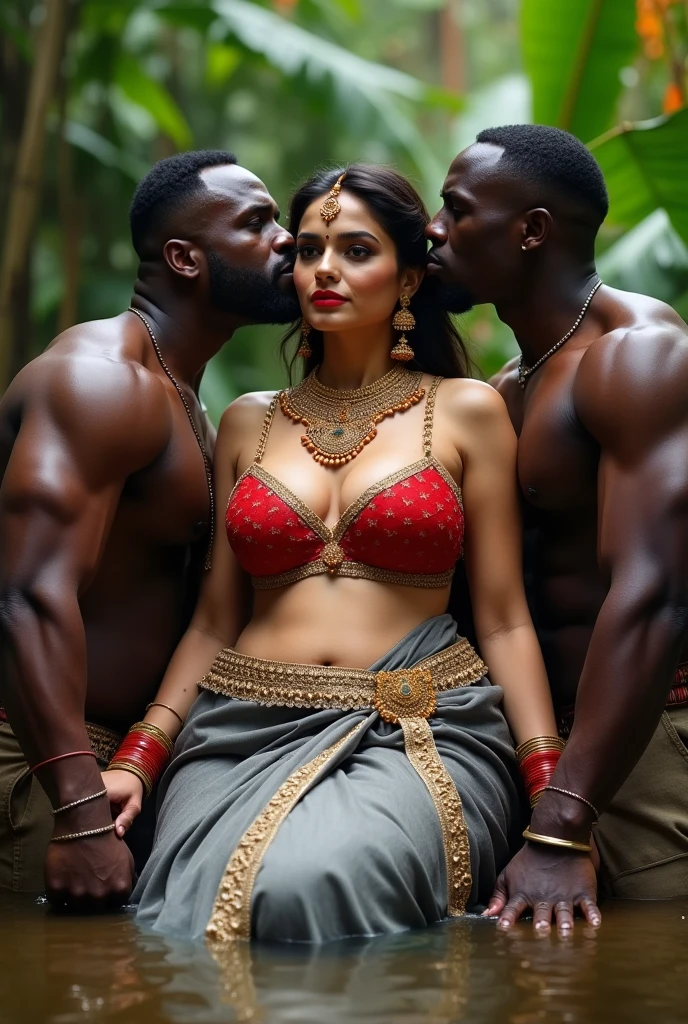 a beautiful young white indian naked woman wearing only chunni and a muscular black african man with his big black cock, nude photoshoot in a studio, realistic photo, white background,((Indian white girl wearing jewellery, bindi, bangles, transparent light green dupatta)). very realistic image, detailed image, High quality high detail,8k