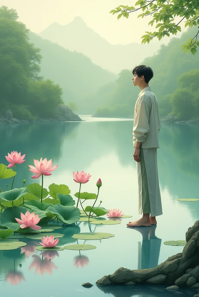 In the realm of digital art、A masterpiece unfolds before us, meticulously crafted by the brilliant minds behind Sea Art&#39;s artificial intelligence and AI painting technology.。「The Secret Garden of Kouhav1」This exquisite work of art entitled、It encapsulates the vibrant energy of a lonely boy embodied within him.。This scene is、Take us to a quiet and private corner surrounded by lush greenery.、Every detail expresses depth and emotion。 The boy had a shy look on his face.、Mr.々Standing alone in the middle of a quiet garden surrounded by colorful flowers。The sun&#39;s rays、