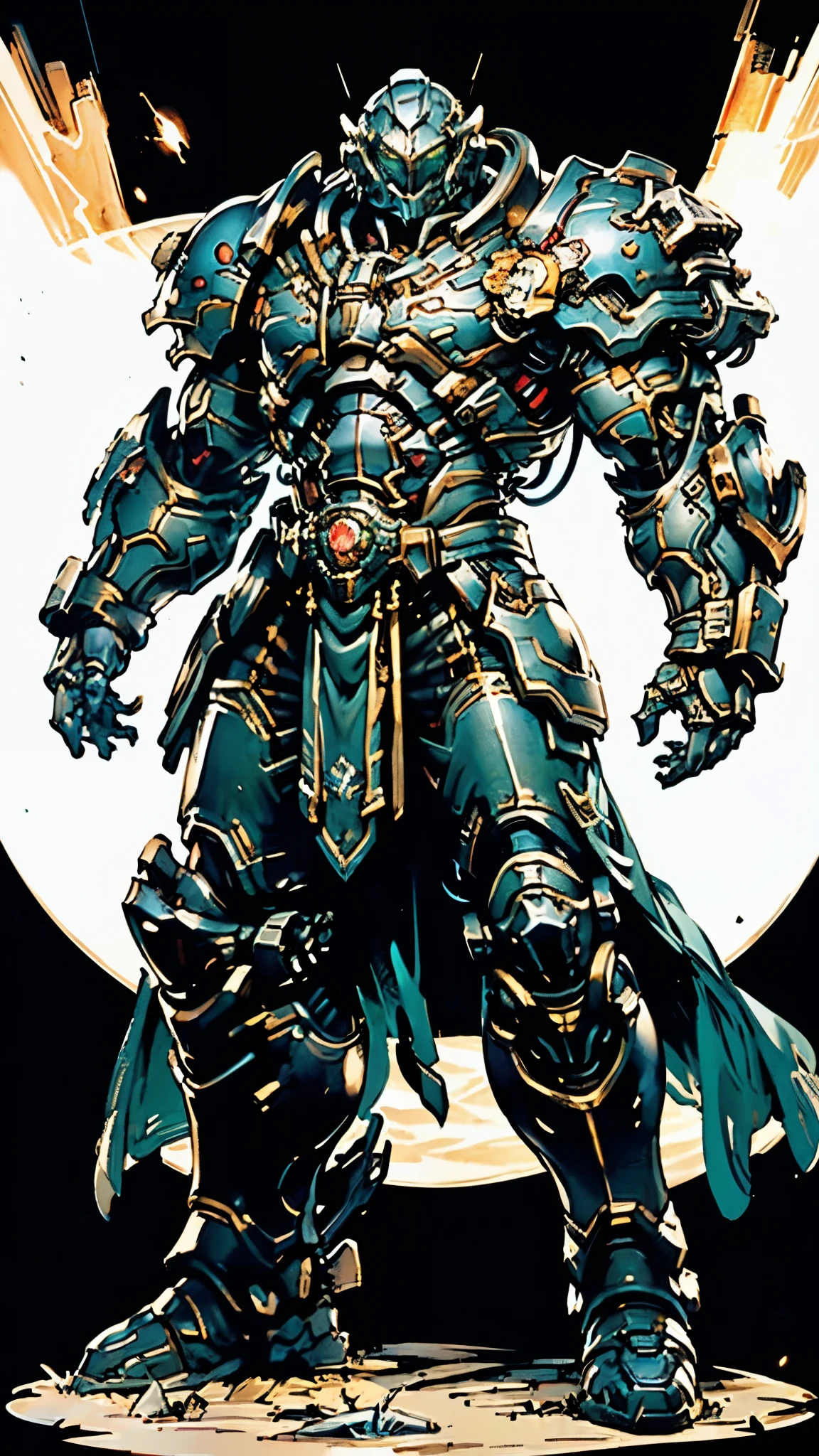 (masterpiece:1.5, best quality:1.5, extremely delicate:1.5), ((male:1.5)), a man wearing a full-face helmet, a biotech armored combat suit, green eyes, (a composite layered chest armor), fully enclosed shoulder guards, matching arm and leg guards, a belt of gemstone, (the color scheme is primarily Blue with White and Red accents), the design balances heavy with agility, a high-tech bio-mecha armor, (Armor Concept Inspired by Space Marines, stand of a futuristic sci-fi city), this character embodies a finely crafted Space Marines in anime style, exquisite and mature manga art style, (element, plasma, energy, the armor glows), metallic, high definition, highres, ultra-detailed, ultra-fine painting, professional, perfect body proportions, golden ratio, anatomically correct, symmetrical face, extremely detailed eyes and face, high quality eyes, creativity, RAW photo, UHD, 32k, Natural light, cinematic lighting, masterpiece-anatomy-perfect