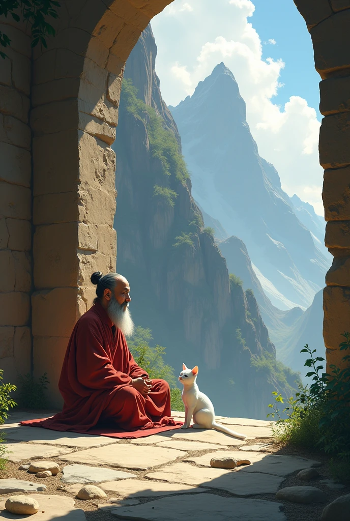 The Meeting in the mountains of Merida, in a monastery forgotten by ...