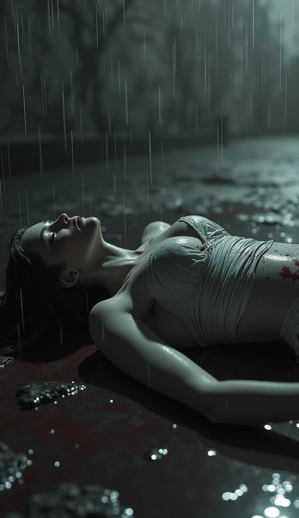 1 beautiful woman died with claw wounds on her neck on the edge of a dark river