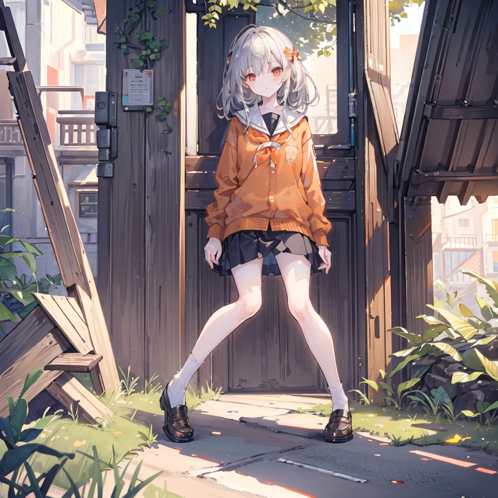 Anime girl in short white dress standing on city street, Guviz-style artwork, Guviz, style of anime4 K, Anime style. 8K, Cute maid anime girl wearing hoodie, Beautiful anime artwork, clean and meticulous anime art, anime styled digital art, Anime art wallpaper 8 K, Digital anime art, made with anime painter studio,A pair of feet are chained to a chain, The woman is wrapped in chains, Dragging a bunch of chains, ((Chains)), neck shackle,Draped in long white hair,Gray hair grows to the feet,Feet and hands tied by many chains,In an anime-style bedroom,Wearing an iron foot ball,the shackled, slaves,Hung in the air by chains,Chains strangled feet and hands,Whole body diagram,Barefoot,One guy,Scared expressions,Wear leg irons
