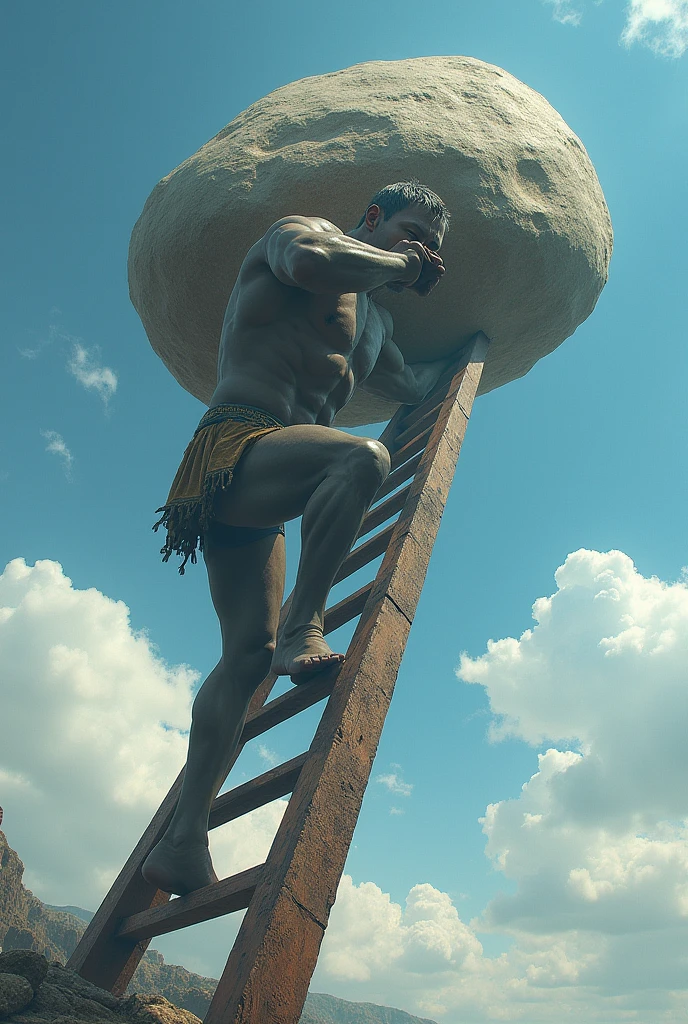 a statue of a man hanging from a rope, cinematic, 8k, professional photography