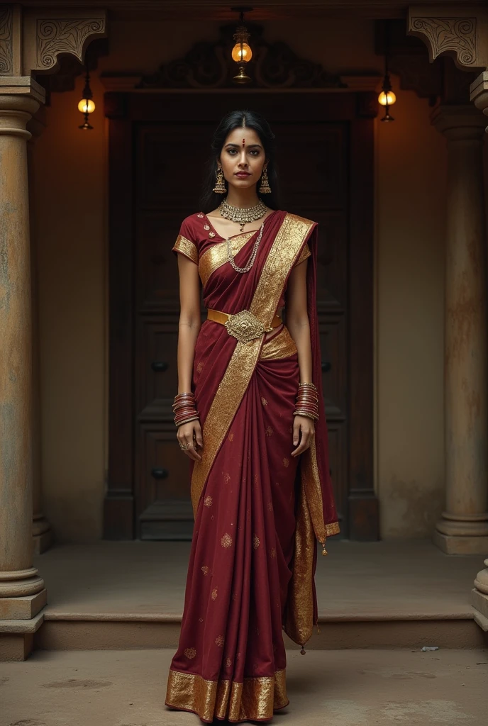 Rani Laxmibai, a vision of stunning beauty at the age of 25-27, stands with regal grace. She has a mature hourglass figure with a balanced silhouette and beautifully shaped hips. Her face is gorgeous and beautiful, exuding an aura of elegance. Rani Laxmibai's presence is both commanding and mesmerizing, exuding confidence and allure in her elegant attire that highlights her royal mature beauty. Here’s a hypothetical body measurement ratio for Rani Laxmibai based on your description: full covered in wet thick white cum craving - Bust: 36 inches - Waist: 26 inches - Hips: 38 inches The ratio of these measurements can be expressed as: Bust : Waist : Hips = 36 : 26 : 38 This ratio suggests a balanced and graceful figure, typical of a slender hourglass shape.