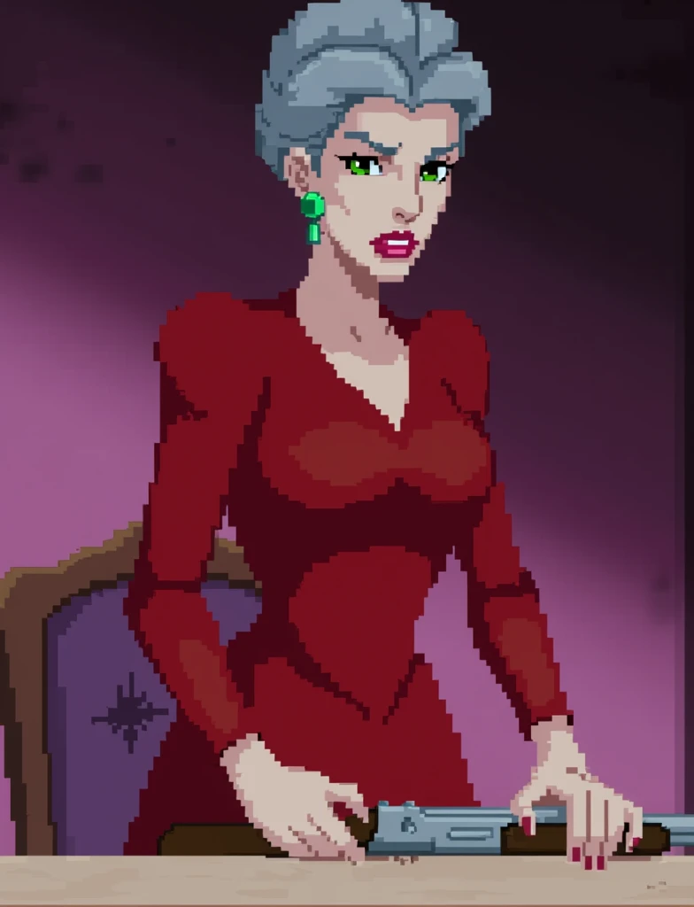 Piklez, ((upward blonde hair)),floating hair, small breasts, navel ,solo, black eyes, round eyes, bored expression,
Pikattire, red dress,, earrings, high heels,
sitting a bar table, leaning back on counter, toon \(style\),
(insanely detailed, beautiful detailed face, masterpiece, best quality) <lora:Pickles-10v3:1>