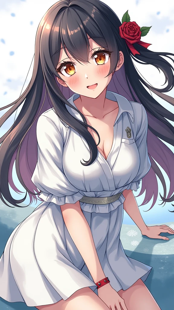 {{{{{16k,Ultra High-resolution realistic romantic photo of neat kneeling girl as a pure embarrasslng virgin as pretty as a actress in the flower field, The way she embarrassed herself is adorable, she transforms into a cute girl of third ranks higher and radiates glowing charm, expressing femininity all over her body while being made into an adult, The more shy she is, the smaller and neatly her face becomes}}}}},{{Extremely detailed}},{{{{{dye her cheeks flush and integrated her head pure small, thick lips, Enchanting thick gross idol's Lips}}}}},{{{{{the best glossy bang neat straight virgin hair}}}}},{{{{{She get more attractive and smoother her body, The bigger her tits get, the thinner her bare waist gets, her breasts have become large, soft, and cleavage-like as she's carefully rubbed them, She's trying to make a cleavage with her hands over her growing tits, she is transformed into a pure virgin, and her expression and appearance are transformed into that of a pure, unused virgin, so clean and pure, Her tits are so fluffy that they overflow if not lifted up, and are depicted in great detail}}}}}