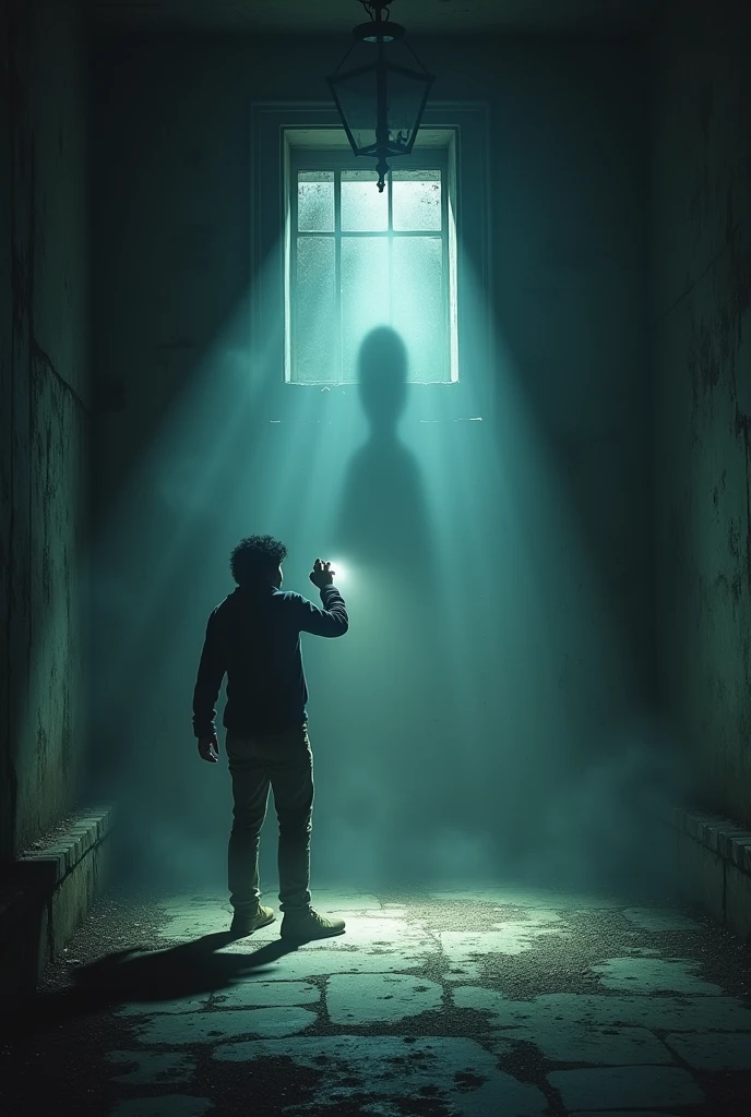 How the 18-year-old man saw the ghost and run to the door inside the haunted house