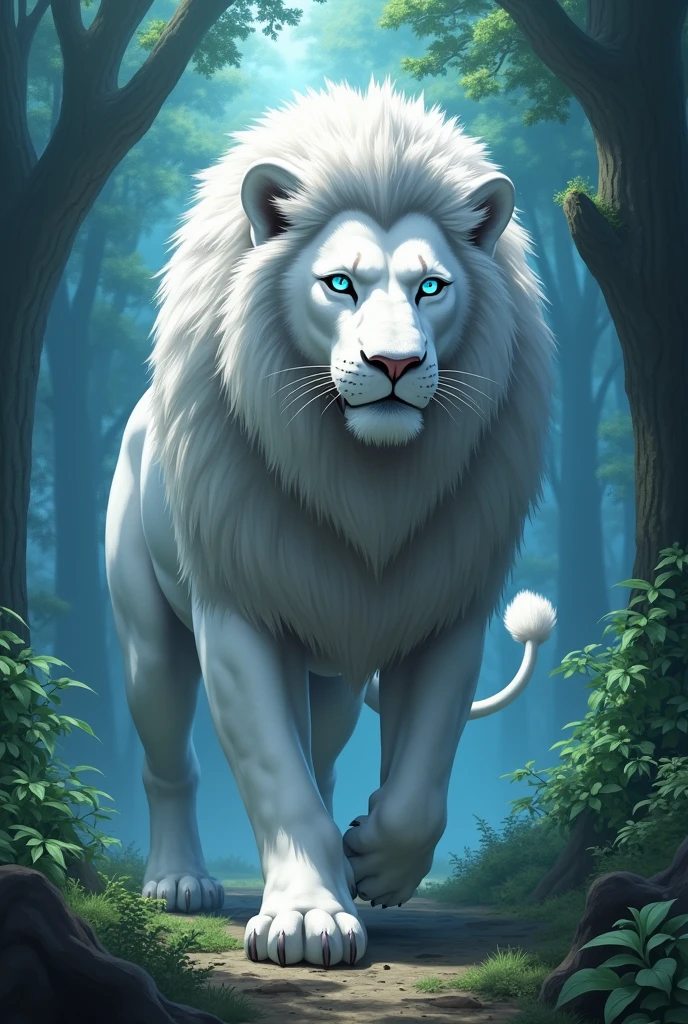 Image with lion body, shark tail and young head