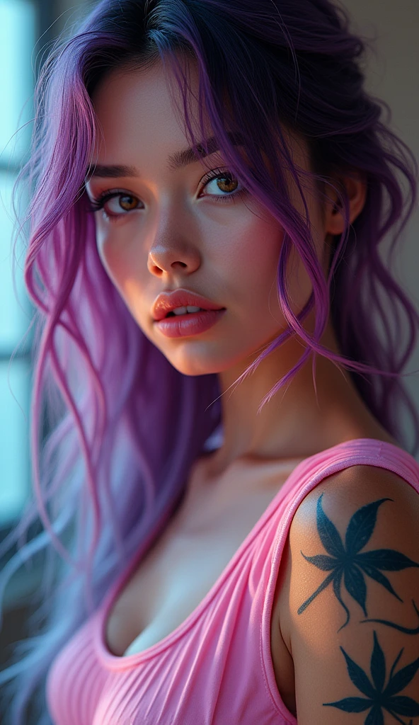 African woman 27 years old blue eyes smoking weed smoking Skank natural weed blue hair blue eyes