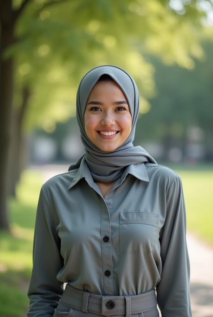 Muslim woman smiling, with map-like contour lines, vivid blue and ocher colors, 75mm f/1.4