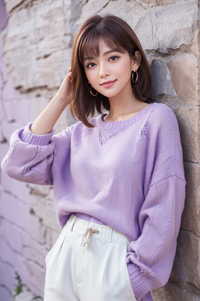 ulzzang -6500-v1.1, (Raw photo:1.2), (Photorealsitic), Beautiful detailed, (Real: 1.4), ((A very beautiful illumination square at night:1.5)), (( midwinter sweater:1.3, Ultra-realistic pantyhose:1.2))、selfee、Instagram、game_nffsw, huge filesize, hight resolution, ighly detailed, top-quality, [​masterpiece:1.6], illustratio, ighly detailed, nffsw, finely detail, top-quality, 8k wallpaper, Cinematographic lighting,1 girl, 17 years old, perfect body type, cute droopy eyes beautiful big eyes、Pieckfinger, ((masutepiece)), Best Quality, 1 milf, eye shadow,  ((FULL BODYSHOT:1.4))、(Very affectionate smile:1.2)、realistic skin textures、shinny skin、Exposed thighs!!!
