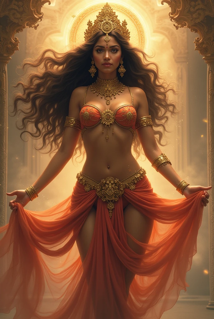 Hindu goddess Durga with lingerie hot and sexy picture 
