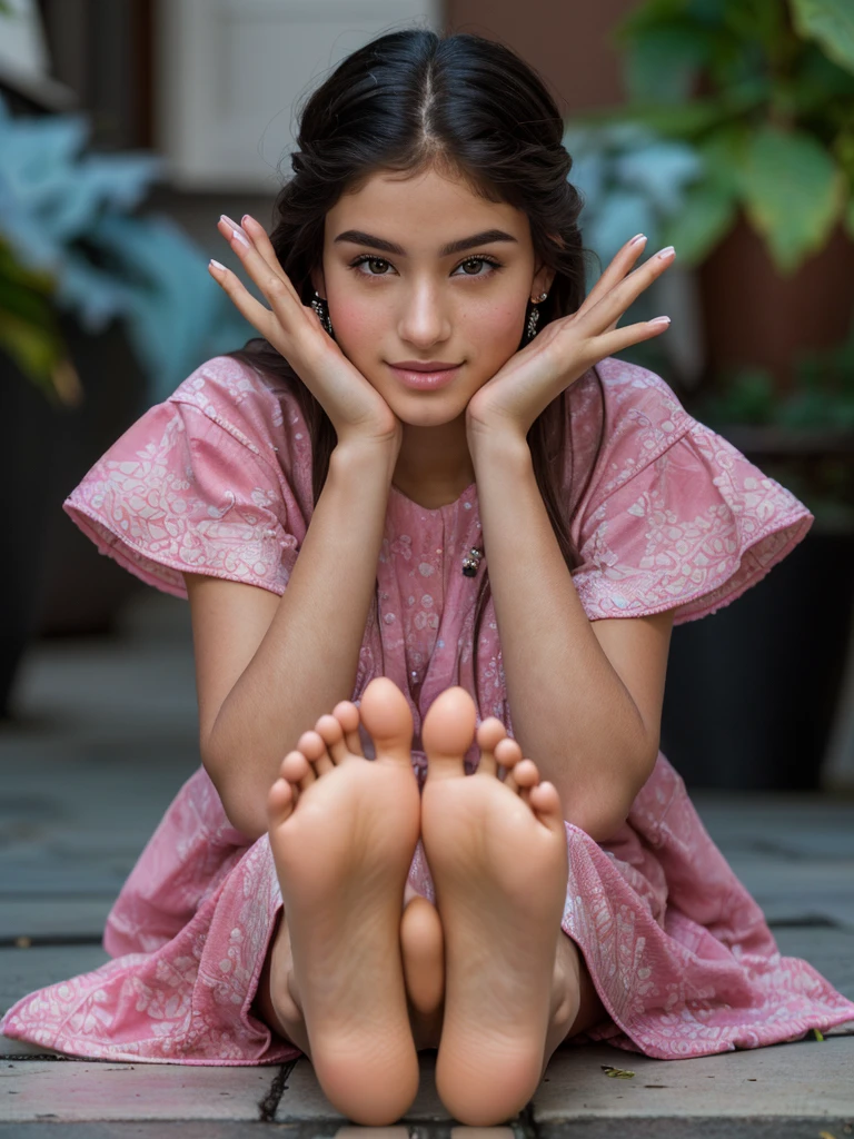 Ангел над cloudм , Feet in sandals, cloud, ball lightning in hand ,tunic  ,  Sun, smile, without glasses,spring sky, cyberpunk style , ((complex parts)), HDR, ((complex parts, hyper detail)), Cinematic shot, vignette, Ideal ((( gorgeous face))), very detailed, Interesting