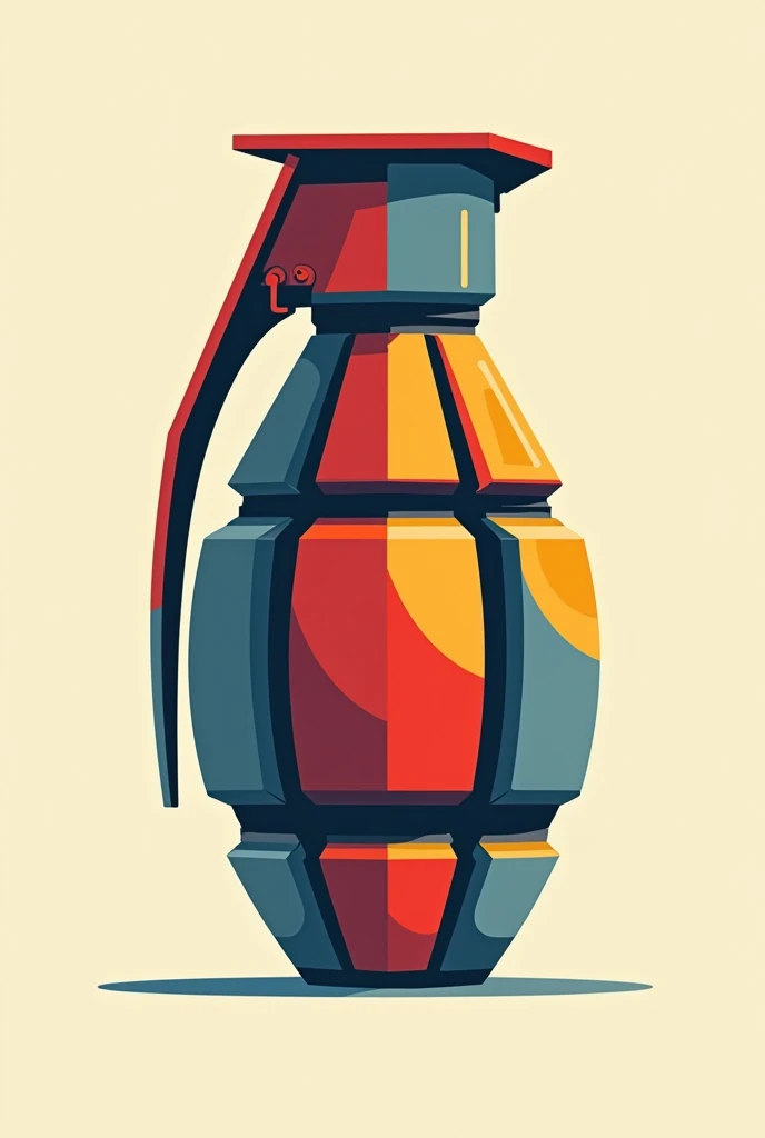 Yellowish Bomb that is made out of graffiti and paint