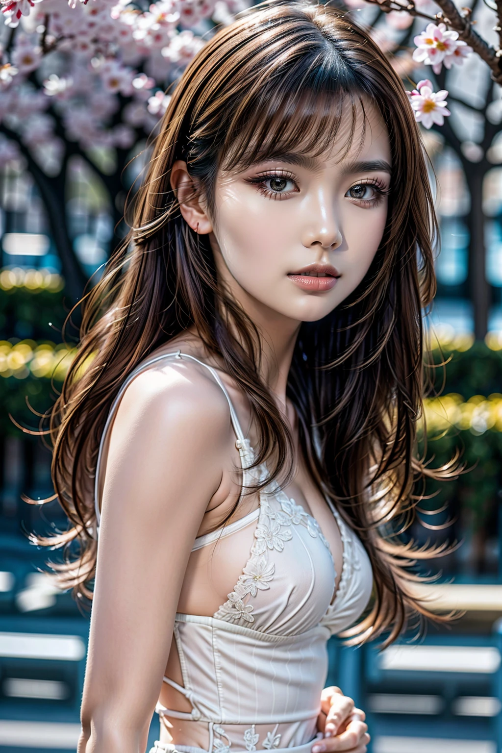 (((((Grey Stockings))))),(((1024K resolution))),Straighten your waist,Long legs, ((((Purple stockings:1.2)))), ((Japan Highway)),Simple background。The small mouth opens slightly,White skin,((Messy hair,Ultra-fine hair)),Slim,The most beautiful woman in the world,dark red lips,most realistic,Head flower,Hairpins,sensual lingerie,Skin texture。be full of details,ellegance,Tie up your hair,realisticlying