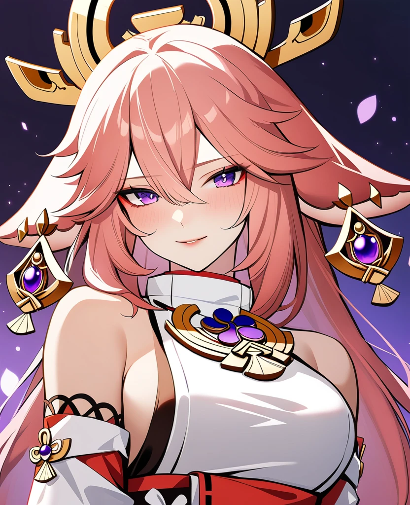 Yae Miko(purple eyes)(wedding dress)