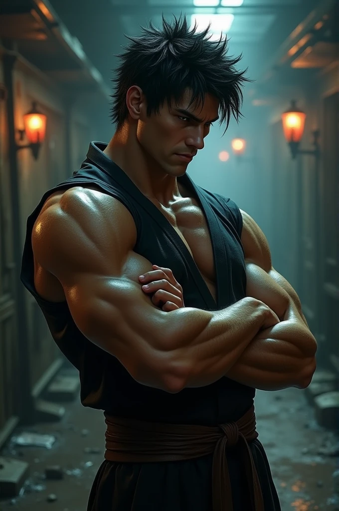 a handsome Korean man with a black snake body, six pack abs, Greek mythology background, intricate detailed face, beautiful detailed eyes, beautiful detailed lips, extremely detailed face and eyes, long eyelashes, porcelain skin, chiseled jawline, muscular physique, serpentine lower body, coils of snakes for hair, snakes emerging from body, dramatic lighting, moody dark atmosphere, gothic fantasy, cinematic composition, digital painting, intricate details, hyperrealistic, vibrant colors, dramatic lighting, photorealistic