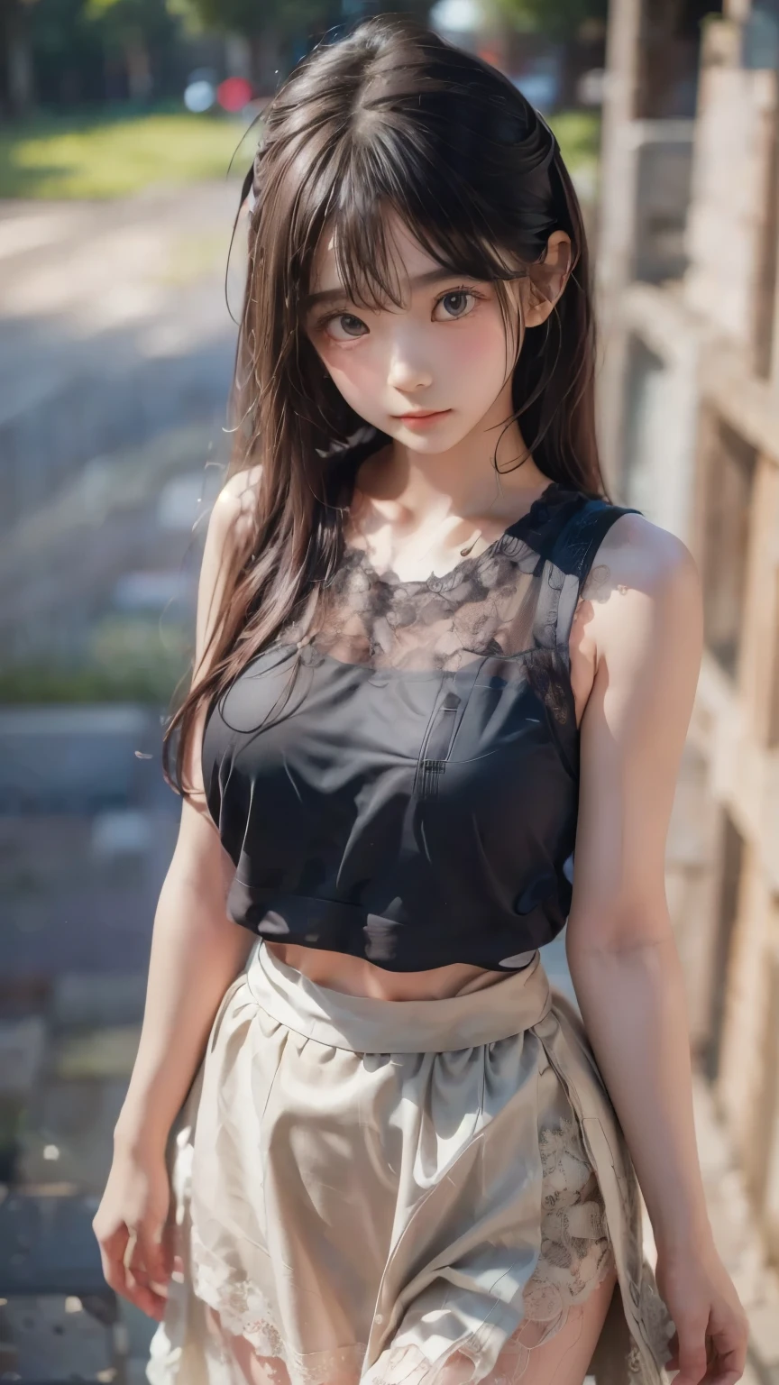 Best Quality, Focus, Soft Light, Black Hair, (Japanese)), (Blouse), (((Front, Young Face))), (Depth of Field), Ultra High Resolution, (Realistic: 1.4), RAW Photo, Upper Body