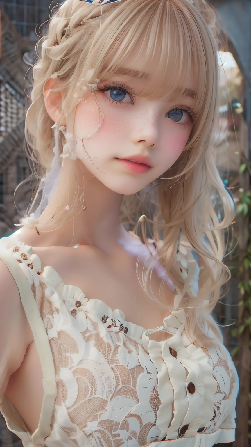 ((sfw: 1.4)),((detailed face, professional photography)), ((sfw, lace queen, grid girl, skirt, sleeveless, 1 Girl)), Ultra High Resolution, (Realistic: 1.4), RAW Photo, Best Quality, (Photorealistic Stick), Focus, Soft Light,  (( (young face))), (surface), (depth of field), masterpiece, (realistic), woman, bangs, ((1 girl))