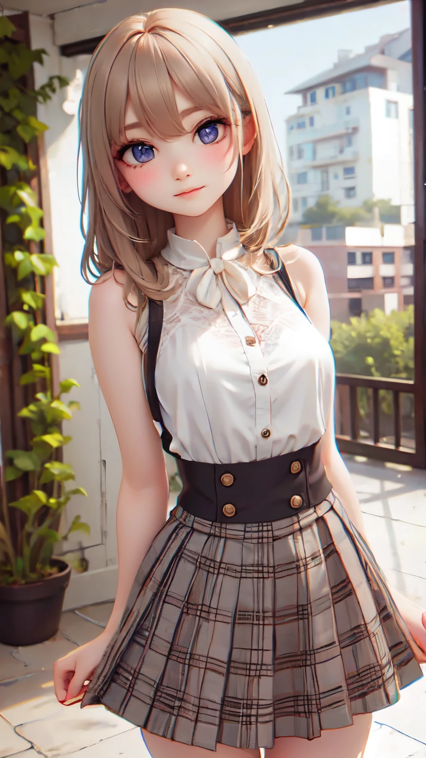 ((sfw: 1.4)),((detailed face, professional photography)), ((sfw, lace queen, grid girl, skirt, sleeveless, 1 Girl)), Ultra High Resolution, (Realistic: 1.4), RAW Photo, Best Quality, (Photorealistic Stick), Focus, Soft Light,  (( (young face))), (surface), (depth of field), masterpiece, (realistic), woman, bangs, ((1 girl))