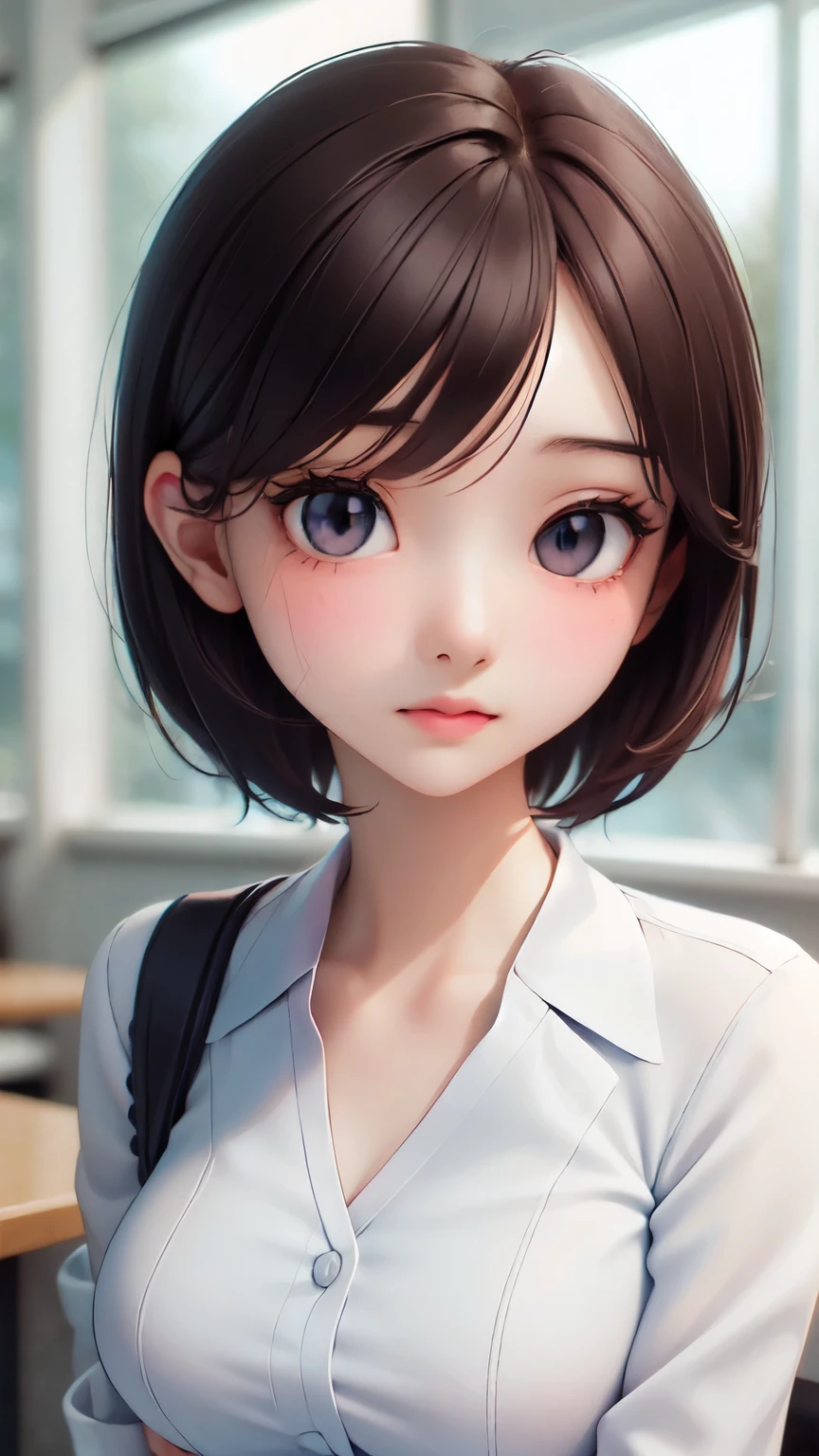 ((sfw: 1.4)), ((detailed face,  professional photography)), ((sfw, office lady, suit, extra short hair, sidelocks-hair, 1 Girl)), Ultra High Resolution, (Realistic: 1.4), RAW Photo, Best Quality, (Photorealistic Stick), Focus, Soft Light, (()), ((Japanese)), (( (young face))), (surface), (depth of field), masterpiece, (realistic), woman, bangs, ((1 girl))
