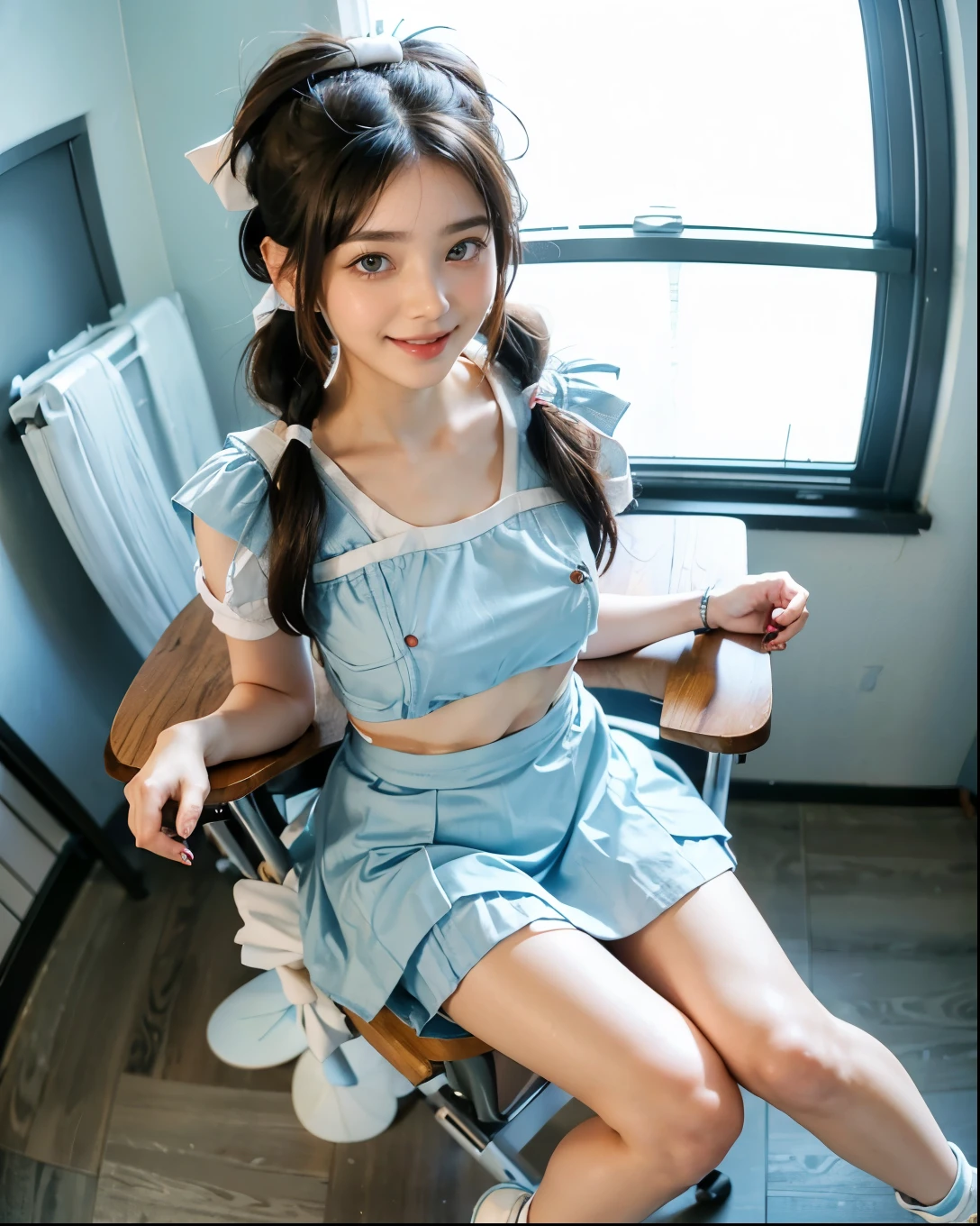 NSFW,,(highest quality:1.2), ,In 8K, RAW photo, (blue eyes, ta fashion, :1.2), Full body Esbian, {{amazing beautiful girl:detailed face,(double big eyes),(smile)}},(,(Female genitalia 1.1:vagina:Open),{camel toe), }},{stretch your legs}
Transparent air,face light, professional lighting, cinematic lighting, background bokeh