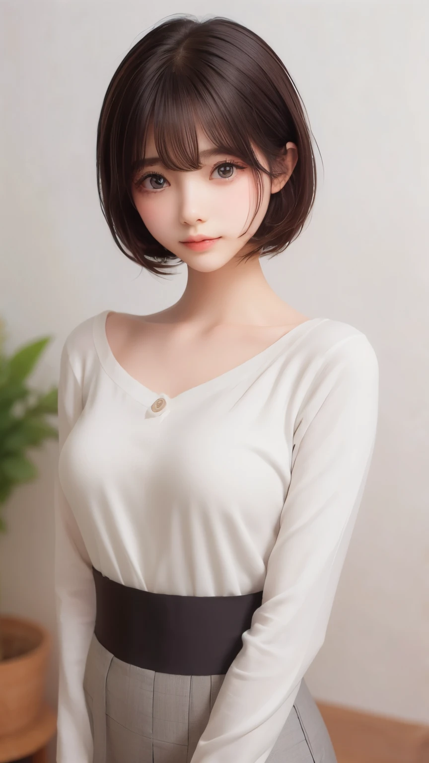 ((sfw: 1.4)), ((detailed face,  professional photography)), ((sfw, office lady, suit, extra short hair, sidelocks-hair, 1 Girl)), Ultra High Resolution, (Realistic: 1.4), RAW Photo, Best Quality, (Photorealistic Stick), Focus, Soft Light, (()), ((Japanese)), (( (young face))), (surface), (depth of field), masterpiece, (realistic), woman, bangs, ((1 girl))
