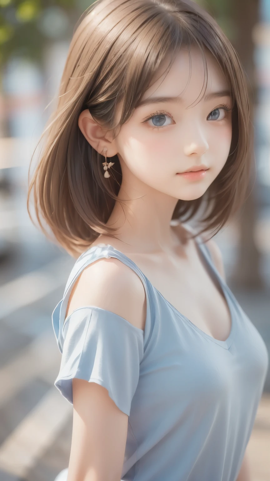 ((sfw: 1.4)), ((detailed face,  professional photography)), ((sfw, extra short hair, sidelocks-hair,  blond hair, Large, clear sky-blue eyes, earrings, 1 Girl)), Ultra High Resolution, (Realistic: 1.4), RAW Photo, Best Quality, (Photorealistic Stick), Focus, Soft Light, (()), (( (young face))), (surface), (depth of field), masterpiece, (realistic), woman, bangs, ((1 girl))