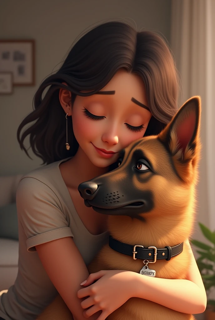 A girl having sex with a dog