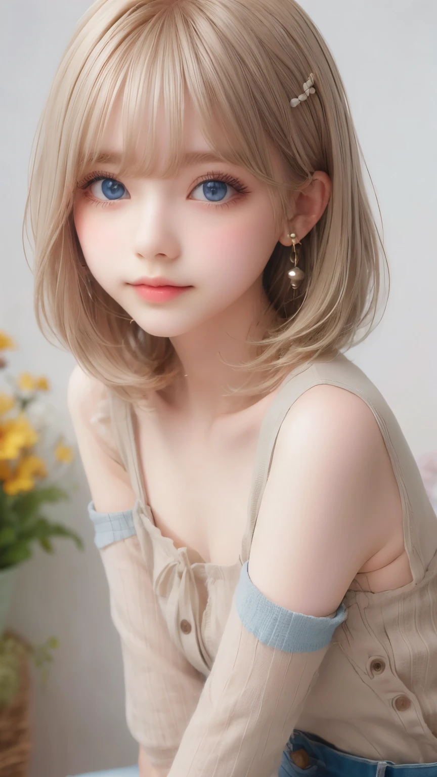 ((sfw: 1.4)), ((detailed face,  professional photography)), ((sfw, extra short hair, sidelocks-hair,  blond hair, Large, clear sky-blue eyes, earrings, 1 Girl)), Ultra High Resolution, (Realistic: 1.4), RAW Photo, Best Quality, (Photorealistic Stick), Focus, Soft Light, (()), (( (young face))), (surface), (depth of field), masterpiece, (realistic), woman, bangs, ((1 girl))
