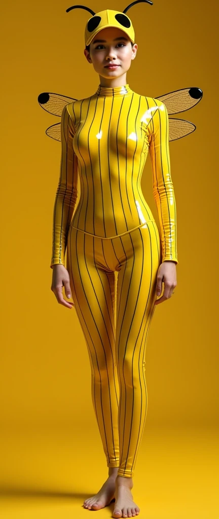 The most beautiful,thin,most pretty and clever Malaysian muslimah adult girl wears yellow and gold lycra turtleneck unitard catsuit.She always wear yellow and gold lycra dancewear stretchy square hijab.