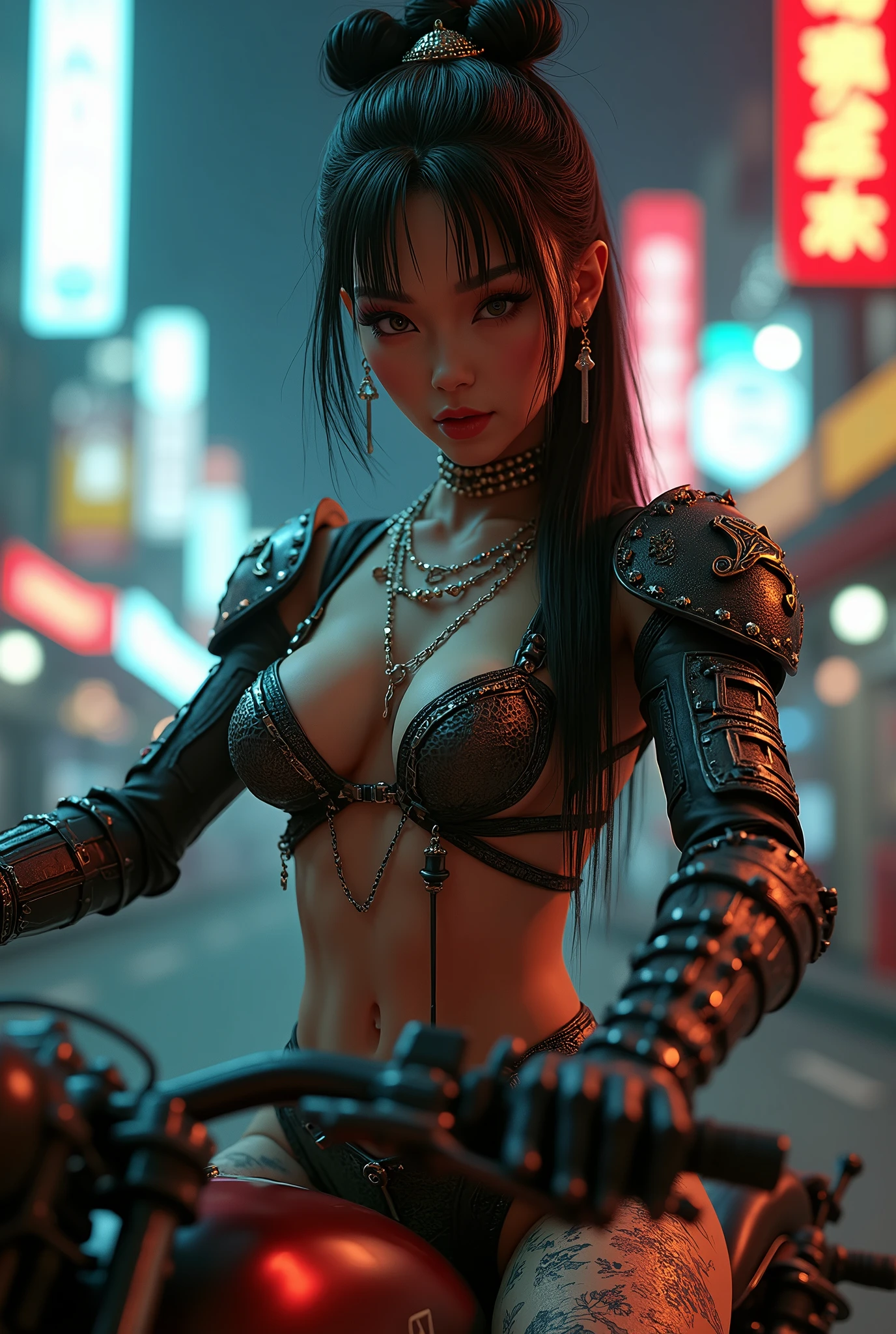 Heavy metal School Girl superhero, post-apocalyptic city, insanely detailed real shiny skin, masterpiece body quality, real color, erotic and sensual, d cup, big chest, sunglasses, 8k resolution🔥, Miki Asai Macro photography, close-up, hyper detailed, trending on artstation, sharp focus, studio photo, intricate details, highly detailed, cinematic by zack snider