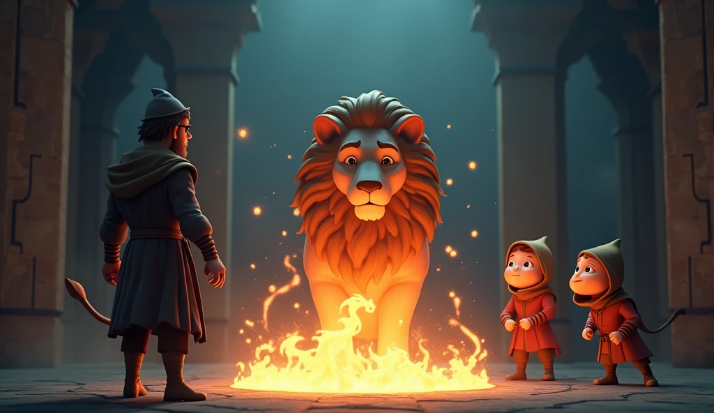 In cinematic 3D cartoon style 