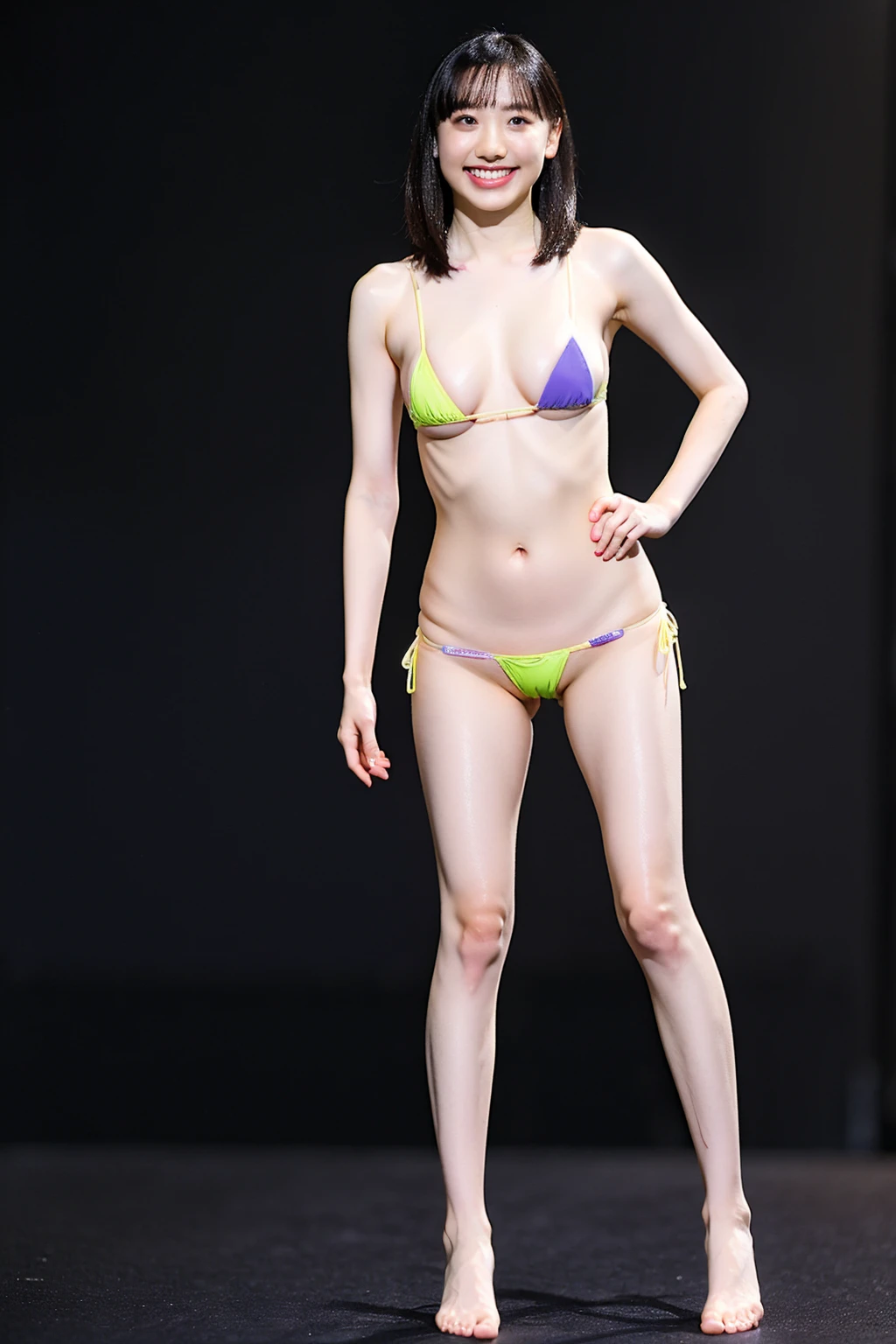 Woman wearing basketball suit, small breast, ((naked breast:1.3)), nipple, open sport suit, (topless:1.2)