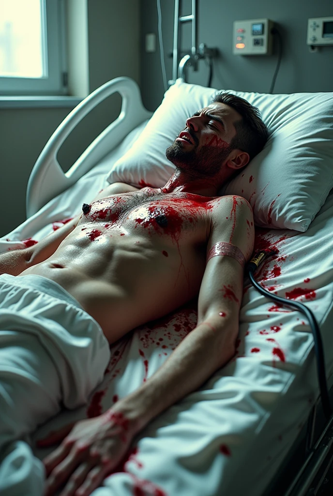 injury man in hospital