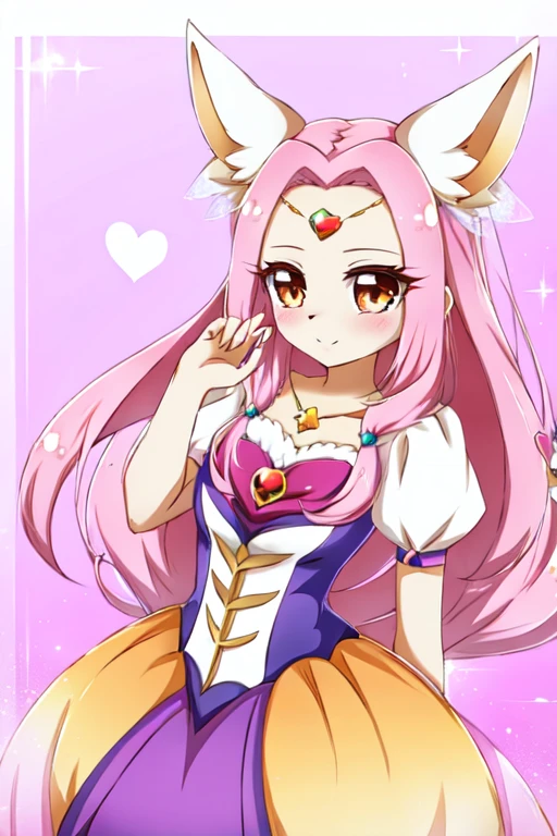 Female furry orange bat precure style 